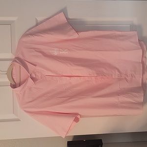 Men's SHEIN short sleeve button front pink size L